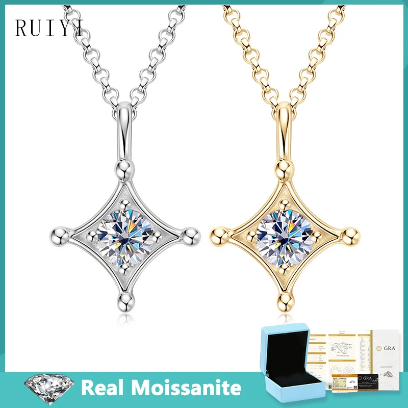 

GRA Certified Moissanite Pendants Necklaces For Women 925 Sterling Silver Sparkling Diamond Necklace Fine Jewelry Gift Wholesale