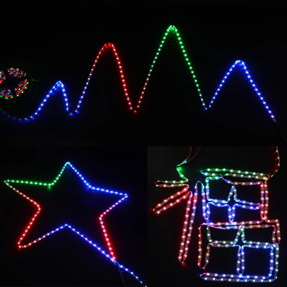 12V WS2815 8MM Signage S Bendable LED Pixel Tape Addressable RGB 12V LED Strip Light S Shape for Business Channelletter