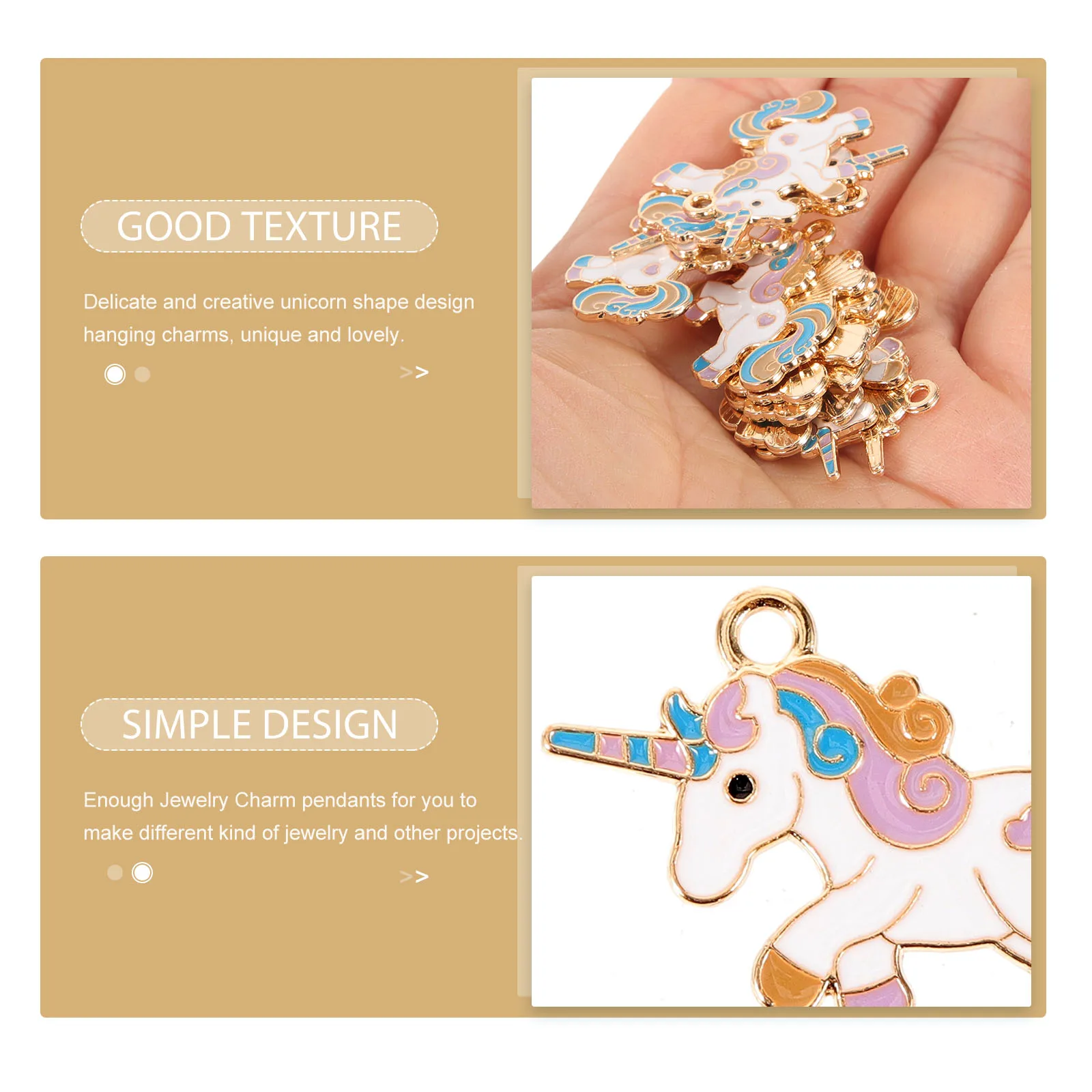 

10pcs Unicorn Pendant Charm Jewelry Making Accessories Necklace Earrings Bracelet Customizable DIY Decorations
