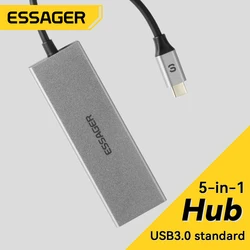 Essager 5 in 1 USB C HUB HDMI-Compatible 4K Docking Station Splitter For Macbook Adapter For Laptops USB 3.0 Type C