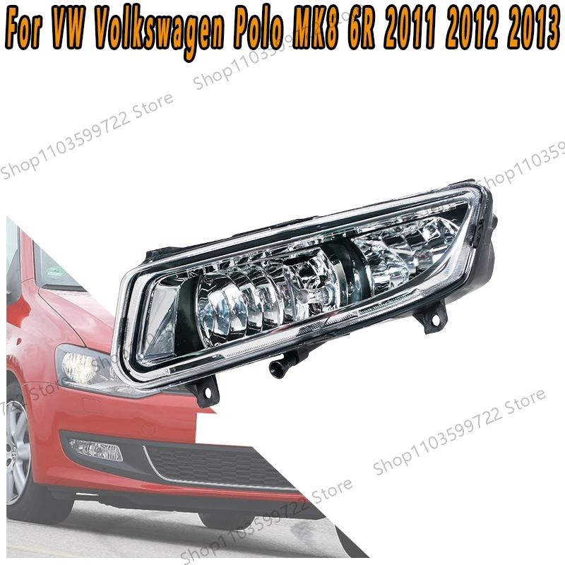 

Для Volkswagen Polo MK8 6R 2011 2012 2013, фары переднего бампера автомобиля, противотуманные фары, дневные ходовые огни, аксессуары для дальнего света
