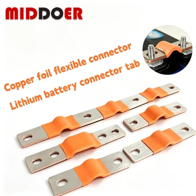 105A Flexible Copper Busbar, Copper Foil Connector with Insulating Sleeve for Battery Module