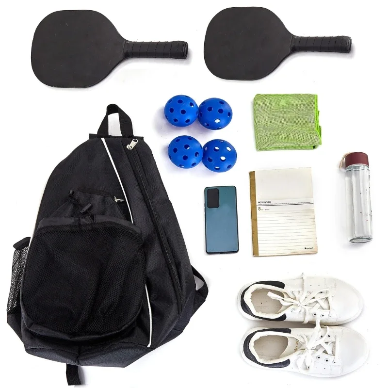 

Pickle Ball Bag Adjustable Pickle Ball Paddle Bag Easy to Use Pickle Ball Backpack with Water Bottle Holder 24BD