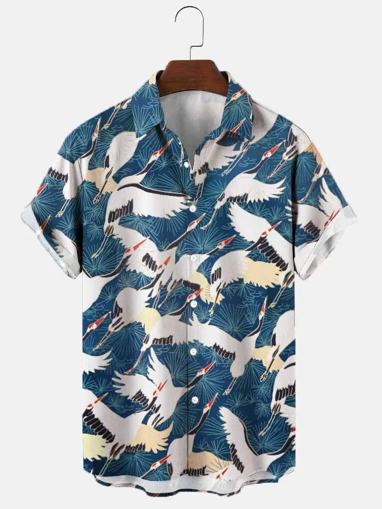 Men's Hawaiian Short Sleeved Shirt Oversized Streetwear, Chinese Style Dazen High-quality Summer Collar Plus Size Shirt