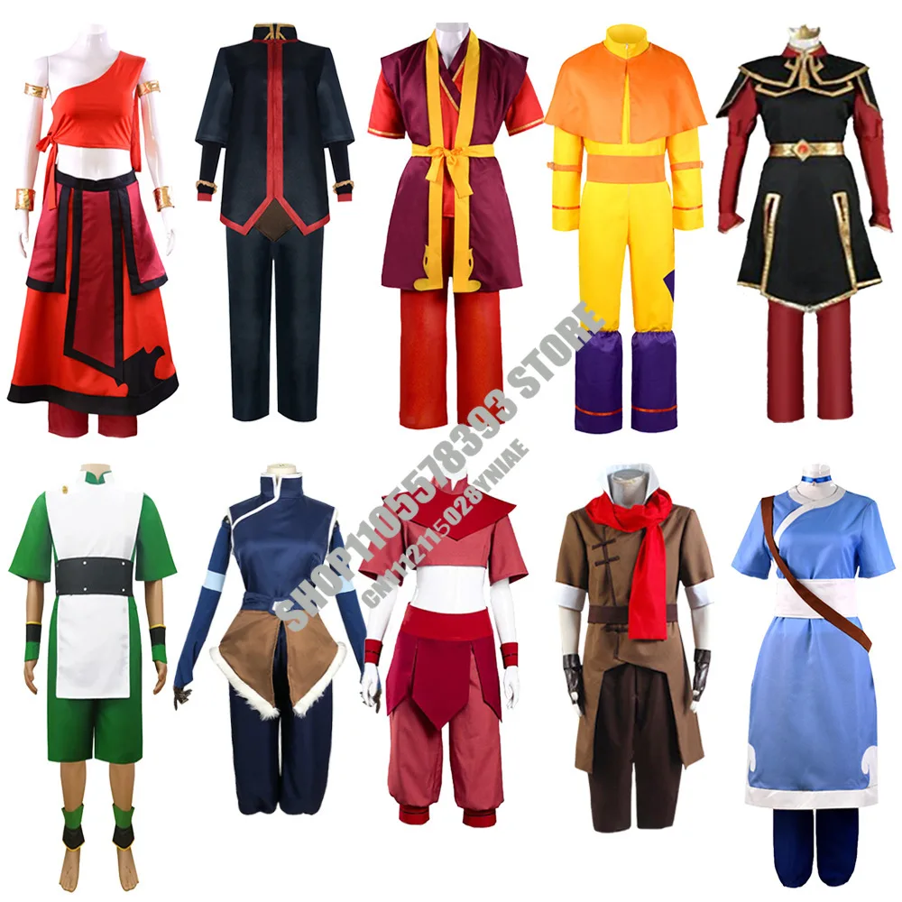 

Anime Movie Avatar The Last Airbender Prince Zuko Princess Azula Mai Cosplay Halloween Anime Aang Kora Katara Woman Man Cosplay