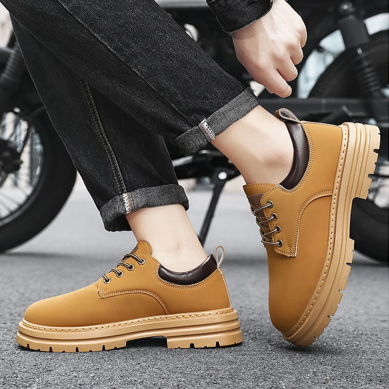 Autumn New Original Man Sneakers High Quality Retro Motorcycle Shoes Rubber Wear Resistant Comfortable Thick Soled Sports Shoes