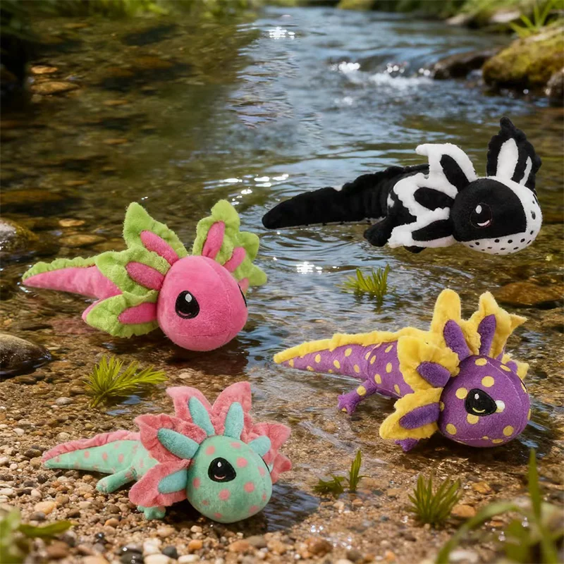 45 CM Multi-colorato Simulato Axolotl Peluche Animale di Peluche Del Fumetto Salamandra lucertola Morbido Simpatico Pesce Accompagnare Il Sonno Giocattolo Regali per Bambini