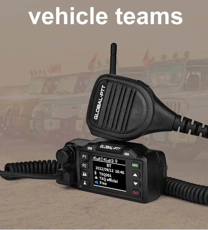 Original Manufacturer Global-ptt V1 Car PoC Radio 4G LTE Vehicle-mounted Two-way Radio Walkietalkie Wireless Communicator 5000km