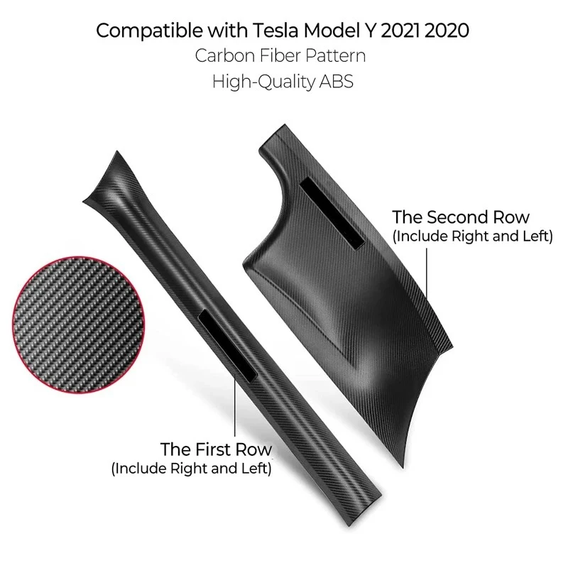 Herval แผ่นป้องกันแถบติดขอบประตู Tesla รุ่น Y, แผ่นป้องกันหลอดไฟเลี้ยวประตูกันสกปรกอุปกรณ์เสริมแถบป้องกันคันเหยียบ