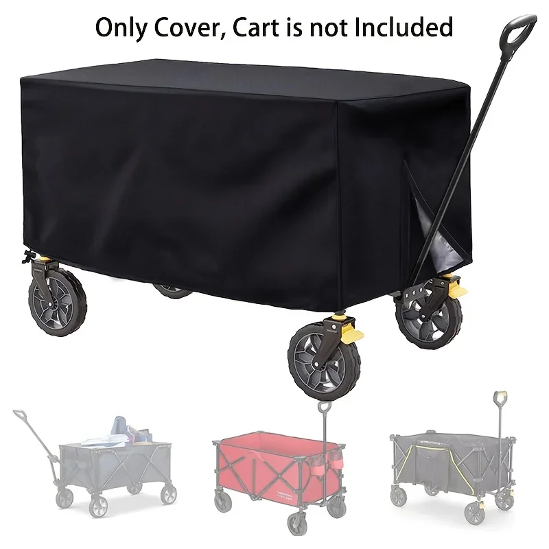 210D Oxford Cloth Folding Wagon Cover, Outdoor Waterproof Dustproof Sun Protection Garden Utility Cart Protective Cover, Durable