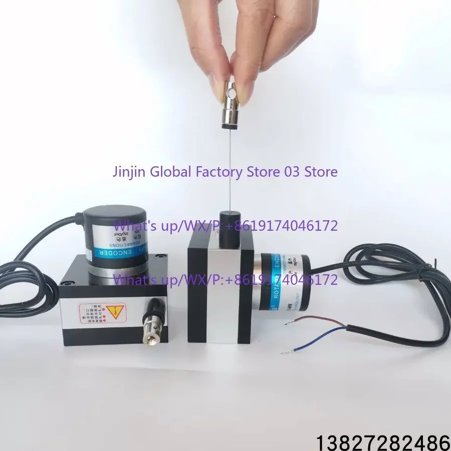 Pull line displacement sensor Linear encoder Gate control Stage lift 0-10V/4-20mA Pulse output