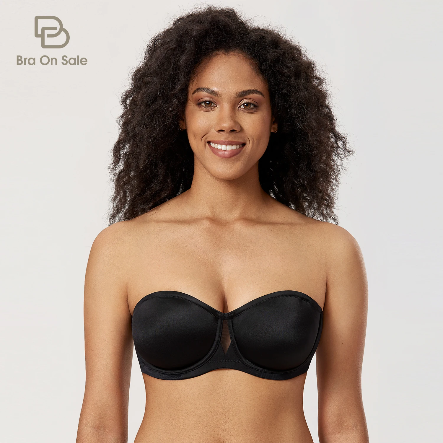 

Women's Underwire Non Padded Seamless Strapless Bra Push Up Multiway Smooth Plus Size