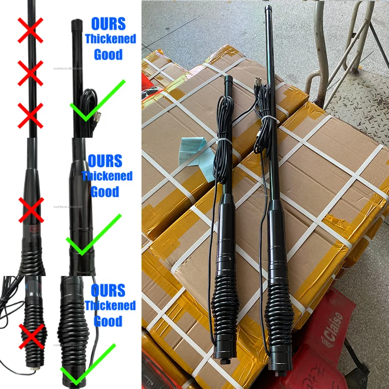 Decorative Antenna Off Road Antenna 40cm 60cm 75cm 107cm 124cm Heavy Duty Antena Uhf Car 4x4 Decorative Antenna