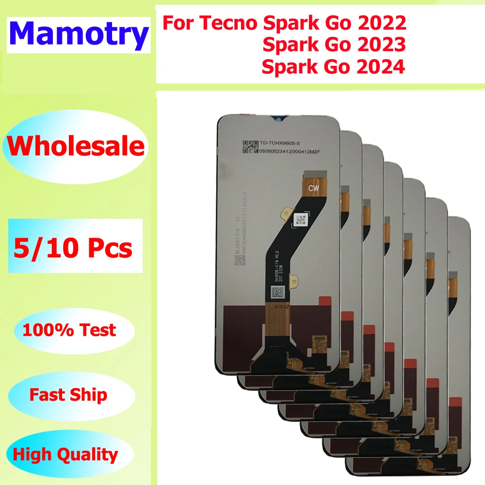 Wholesale 5/10 pieces / Lot For Tecno Spark Go 2022 Screen Lcd Display Touch Assembly Spark Go 2023 2024