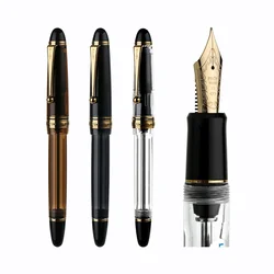 Original Pilot Custom 823 Transparent Demonstrator Fountain Pen 14K Gold Nib pen Vacuum Filling System High Capacity Ink