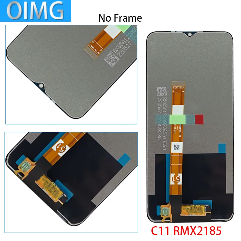 For OPPO Realme C11 2021 Original LCD Display With Frame Touch Screen Panel Digitizer Replacement Parts RMX2185 RMX3231