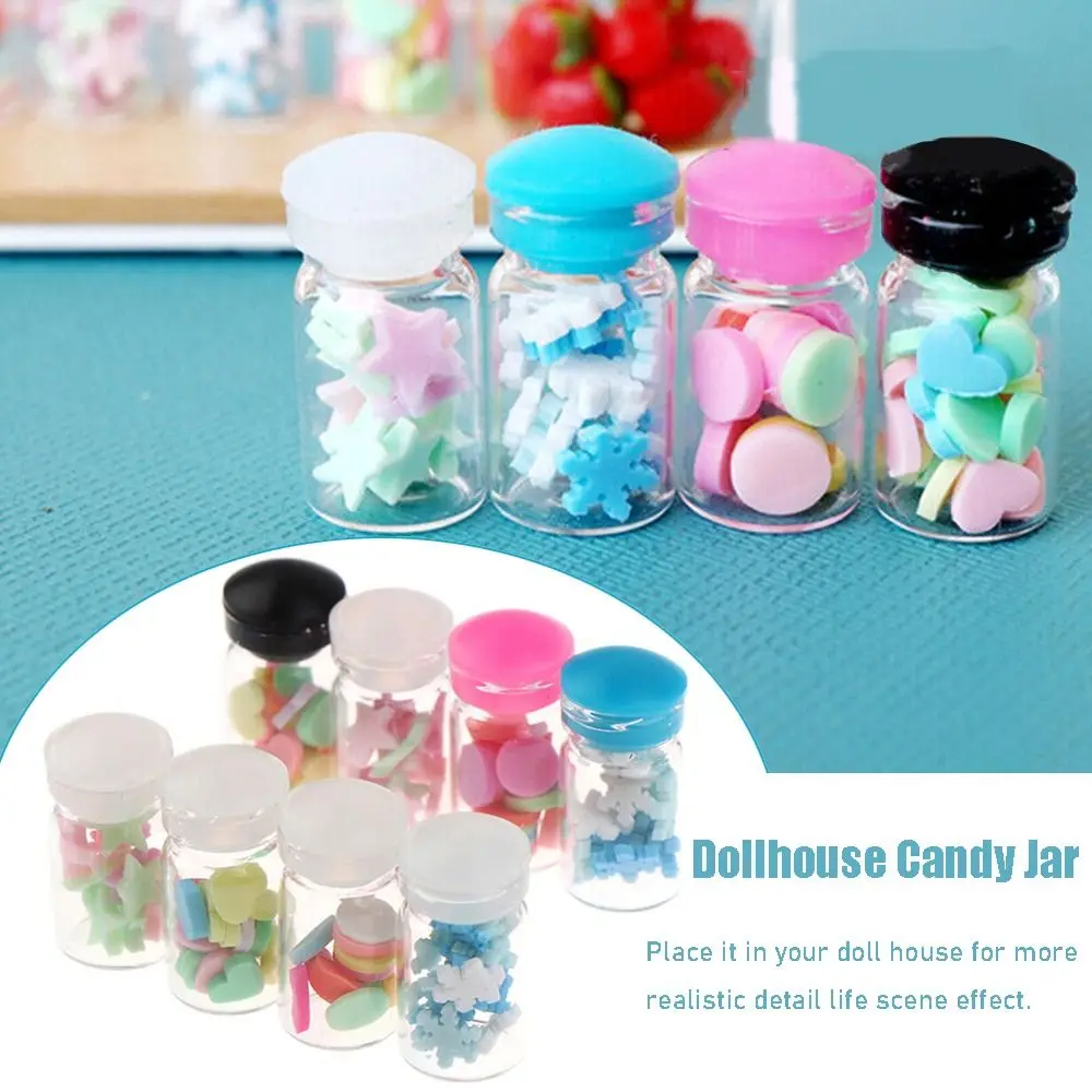 4Pcs/Set Mini Delicate Model Simulation Excelent Accessory Dollhouse Decor Dollhouse Candy Jar Furniture Toy