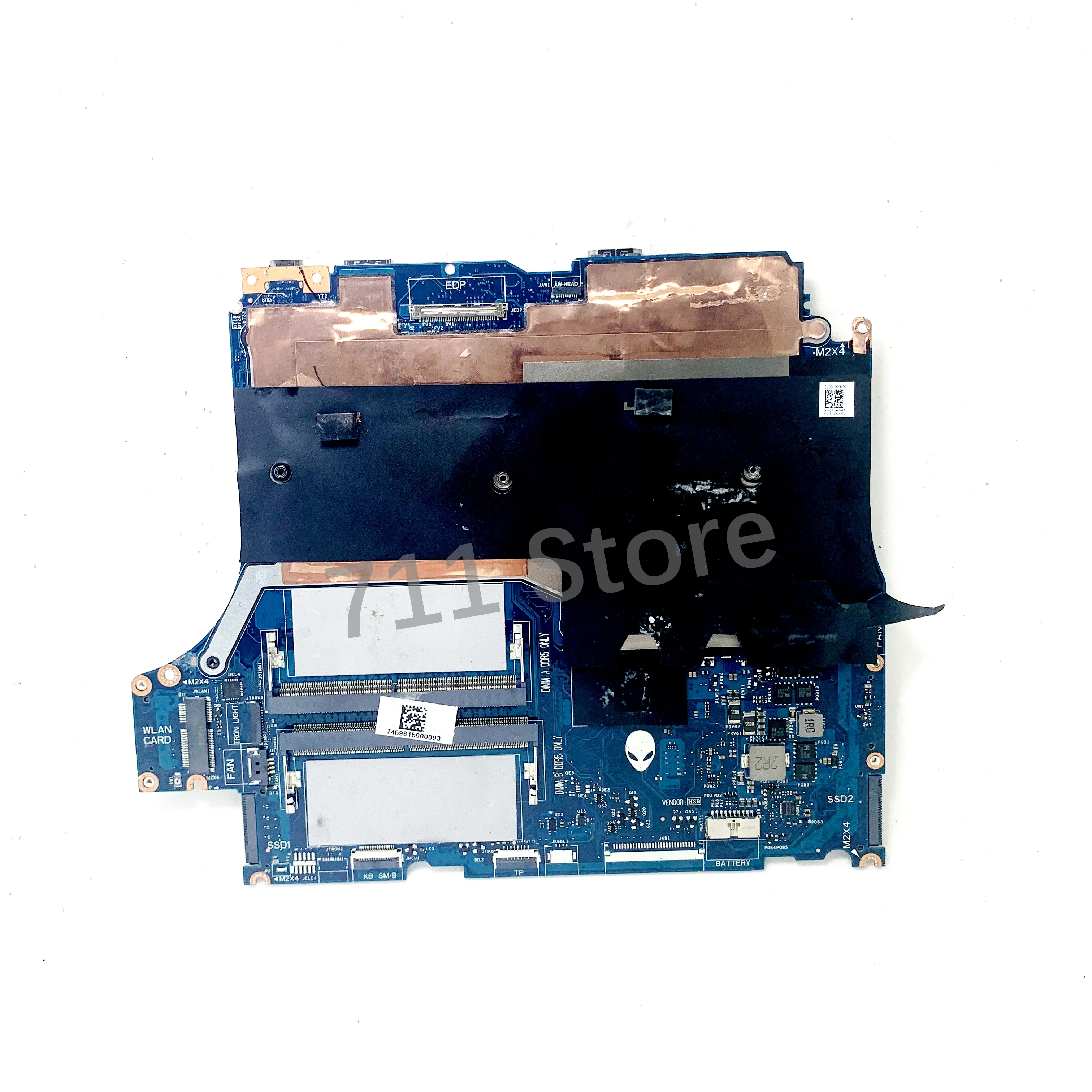 0R5XW9 R5XW9 CN-0R5XW9 HDQ53 LA-L761P Per DELL M17 R5 Scheda Madre Del Computer Portatile W/Ryzen 7 6800H CPU GN20-E6-A1 RTX3070TI Testato Al 100% OK