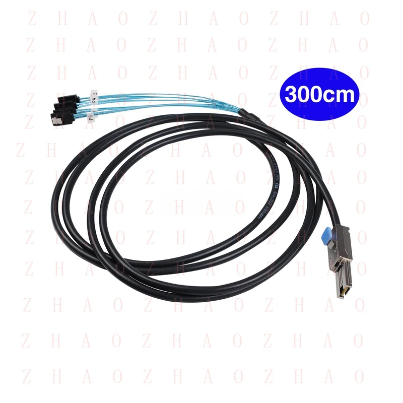 L+ 1m-3meter for Mini SAS to 4 SATA SFF-8088 Multi-Lane Forward Breakout Splitter Cable