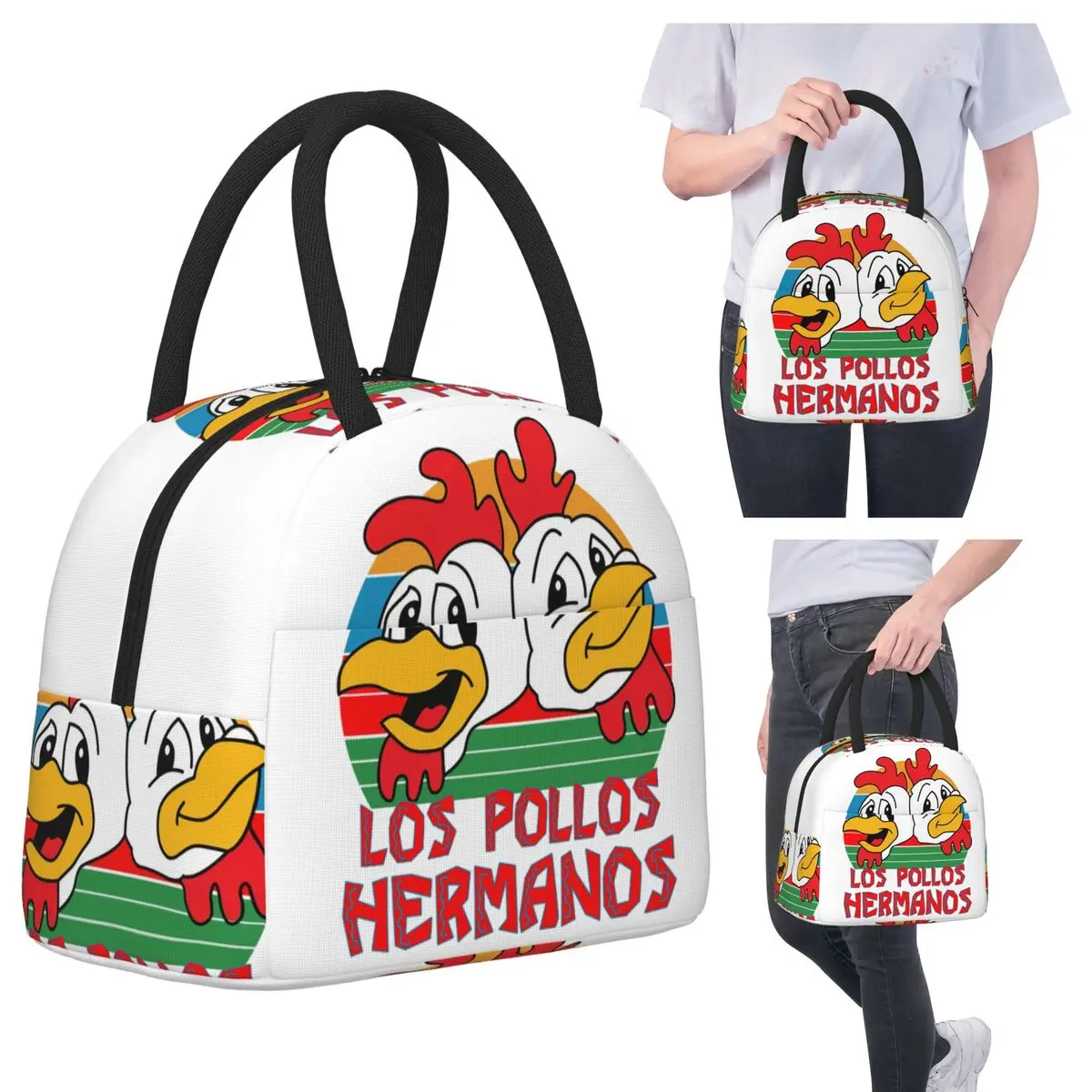 

Los Pollos Hermanos Сумки для обеда Изолированная коробка для бенто Портативная сумка для обеда Герметичные сумки для пикника Сумка-холодильник для женщин и девочек
