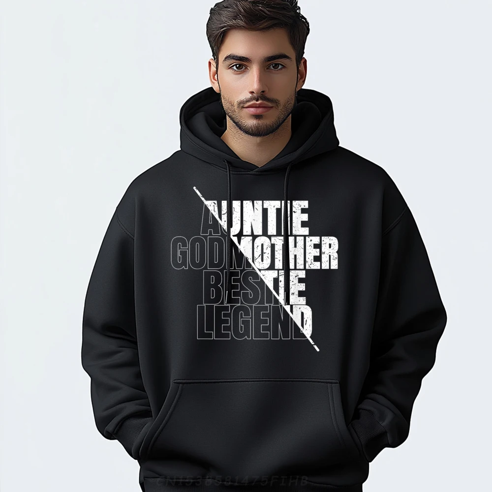 

Crewneck Aunt Auntie Godmother Bestie Legend Male Hoodies Loose Long Sleeve Pullover Newest Design Sweatshirt