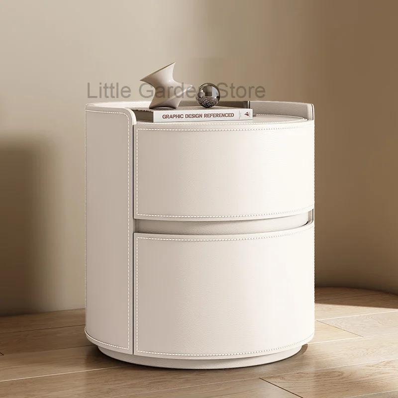 Design Round Nightstands Mini Small Center Storage Outdoor Makeup Bedside Table Narrow Simple Table De Chevet Bedroom Furniture