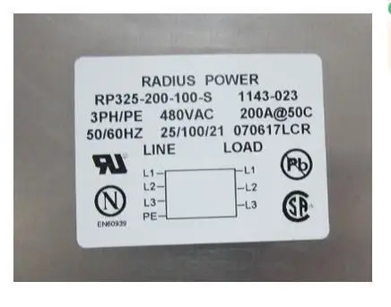 B033 * RADIUS POWER Filter RP325-200-100-S hat 7 Einheiten 22-5