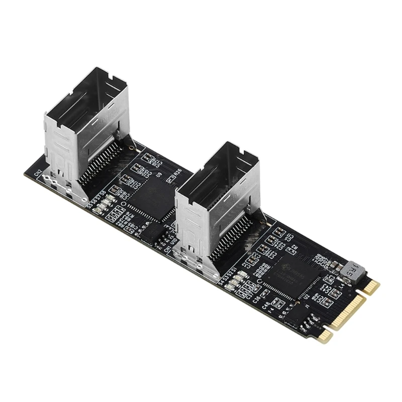 

8-port to M.2 B+M Key- PCIE Riser Adapter Hard Expansion Card