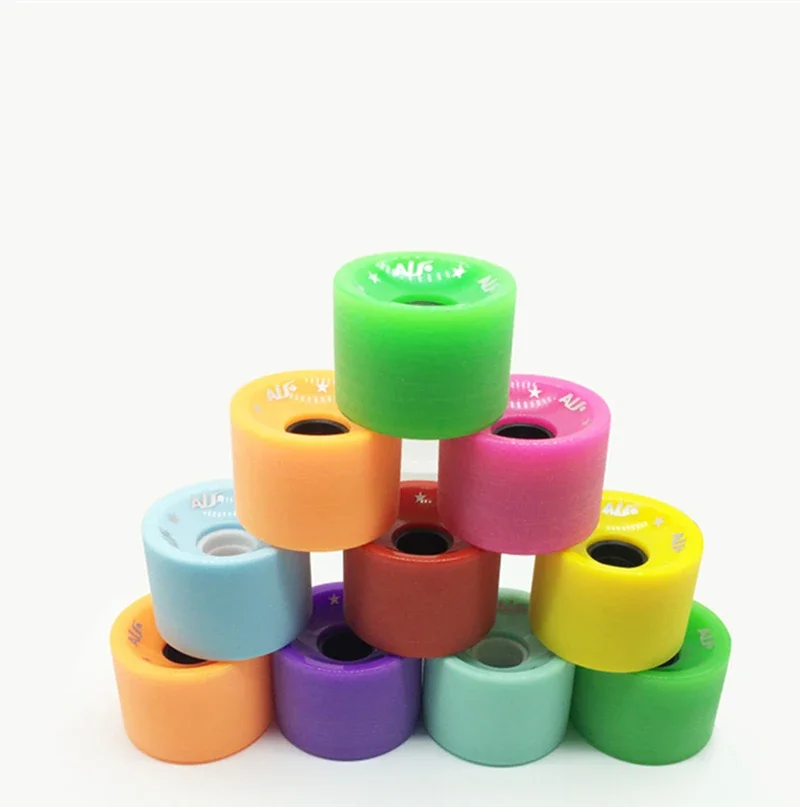 Accessorio per ruota per tavola da surf terrestre Ruota per skateboard smerigliata 80A Spazzola multicolore Ruota da strada Puleggia per longboard Ruote a doppio bilanciere
