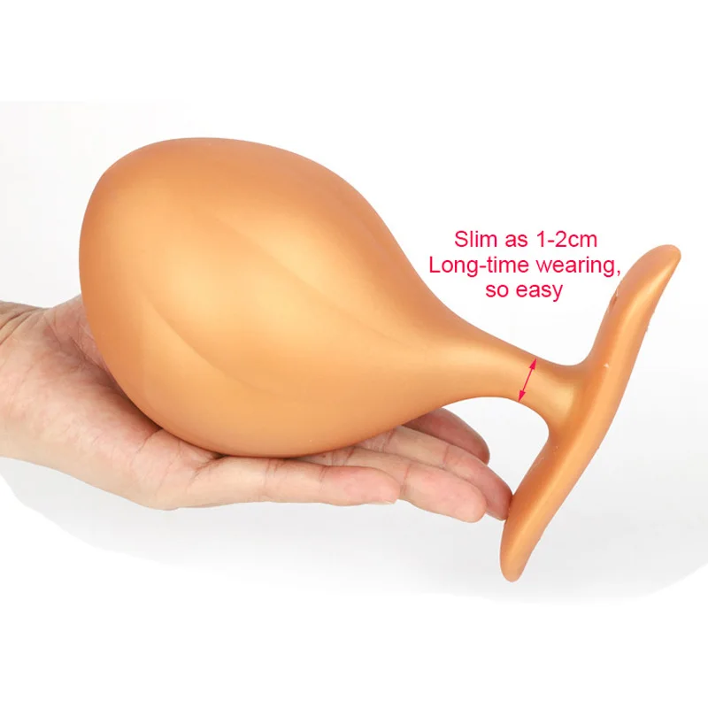 Huge Wearable Anal Plug Expansion Butt Plug Rolling Bead Soft Silicone Built-in Steel Ball Prostate Massager Sex Toy For Women