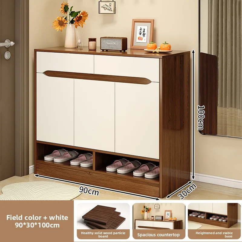 

Устойчивый шкаф для обуви для дома, пристенный, для прихожей, многоярусный, со встроенным местом для хранения.