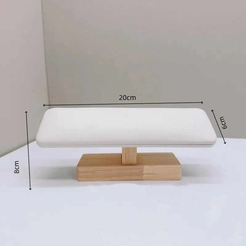 1 Stück T-förmiger Schmuckständer mit Holzsockel, PU-Leder, Samt, zur Aufbewahrung von Armbändern, Uhren, Haarbändern – Detail 11