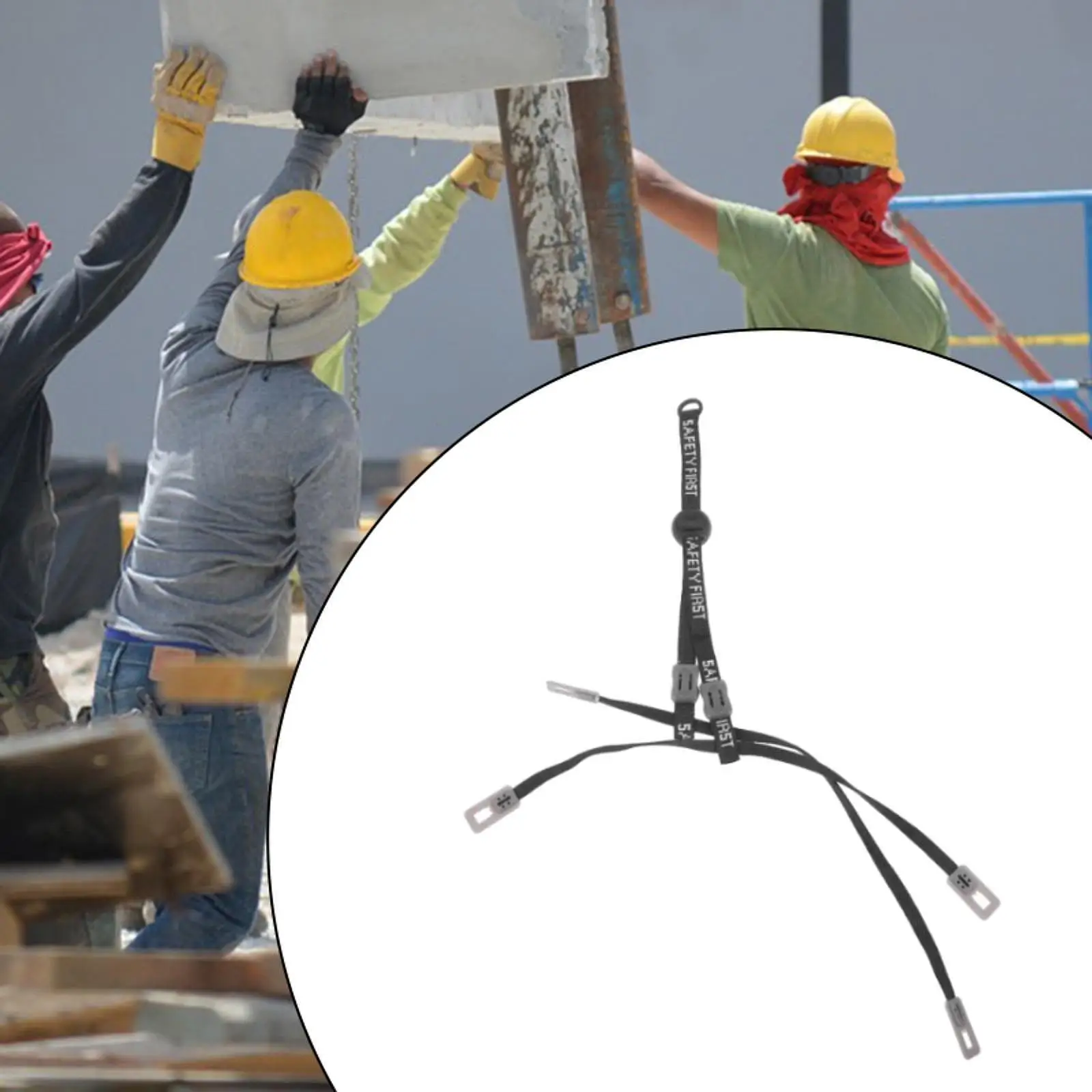 4x حزام الذقن لخوذة البناء، مرفق سريع وسهل، يتضمن الملحقات العملية #3