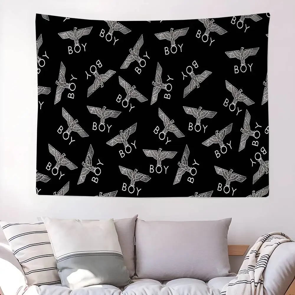 Classic B-Boy L-London Logo Cartoon Tapestry Art Science Fiction Room Home Decor Wall Hanging Sheets