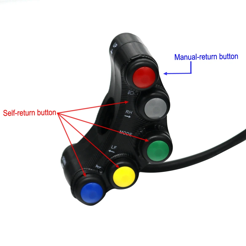 LMoDri 7 Function Buttons Motorcycle Switch 7/8\