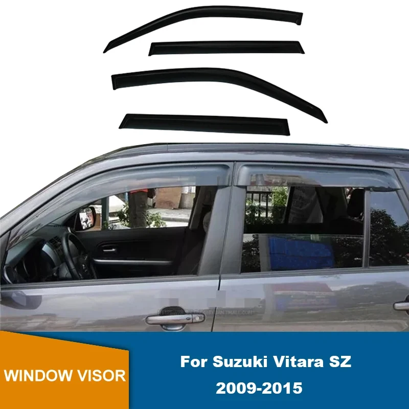 

Window Visor For Suzuki Vitara SZ 2009 2010 2011 2012 2013 2014 2015 Wind Rain Sun Guard Deflector Vent Shade Shelter Protector