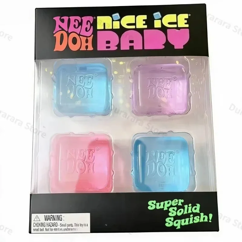 Needoh Transparent Glitter Squishy Fidget Toy Jelly Texture Soft Squeezy Stress Relief Toy Cute Heart Bear Ice Pop Sensory - view 5