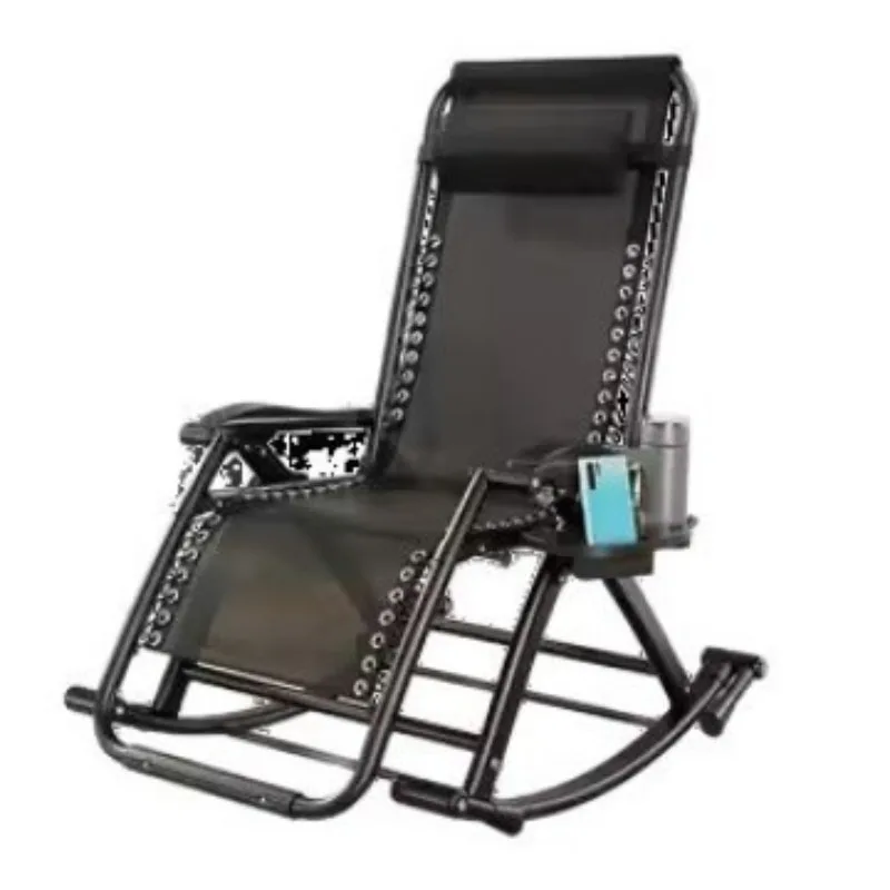 كرسي مستلق قابل للطي لاستراحة الغداء كرسي خلفي لكبار السن الاستلقاء والجلوس كرسي الروطان الترفيهي ثنائي الغرض شرفة منزلية #5