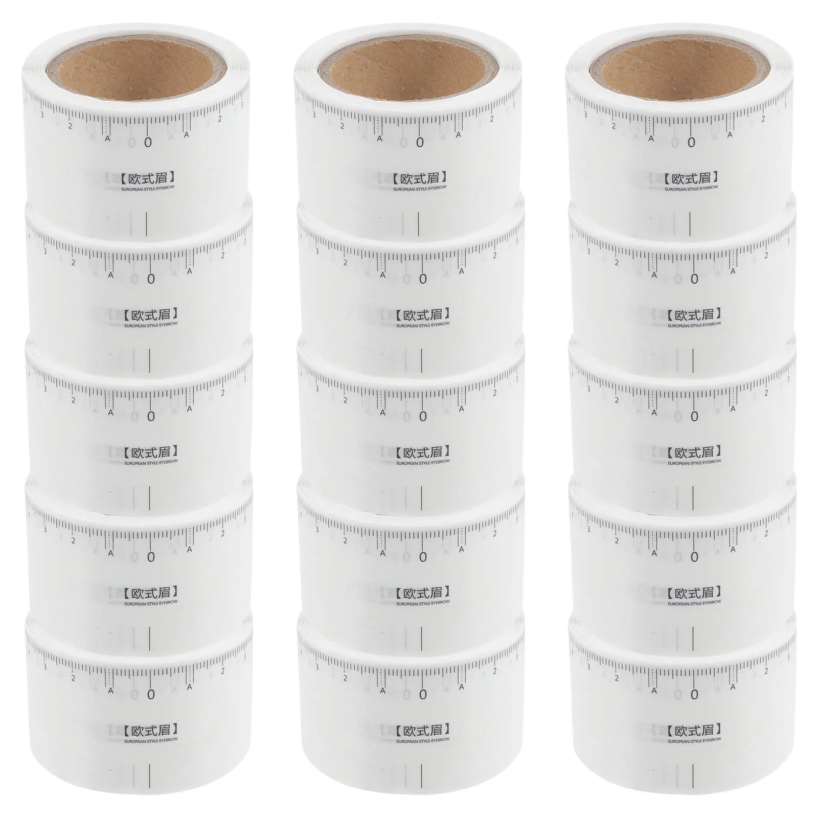 눈썹 측정 스티커 50개, 눈썹 모양 디자인용 측정 도구, 눈썹 위치 지정 가이드