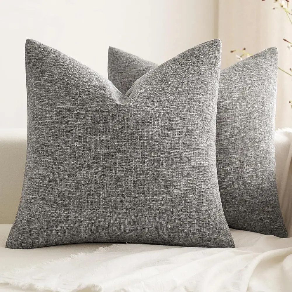 

Pa Of 2 Decorative Farmhouse Linen Pillow Covers Rustic Boho Accent Outdoor Couch Throw Pillow Covers For Cushion Bed Sofa