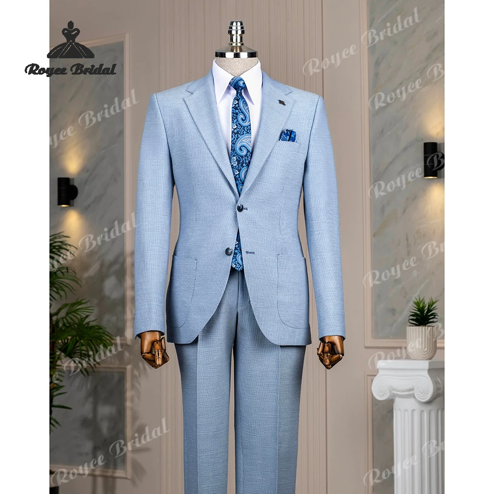 Notch Lapel Two Piece Single Breasted Men's Wedding Suit 2026 Business Evening Suit Customized trajes para hombre