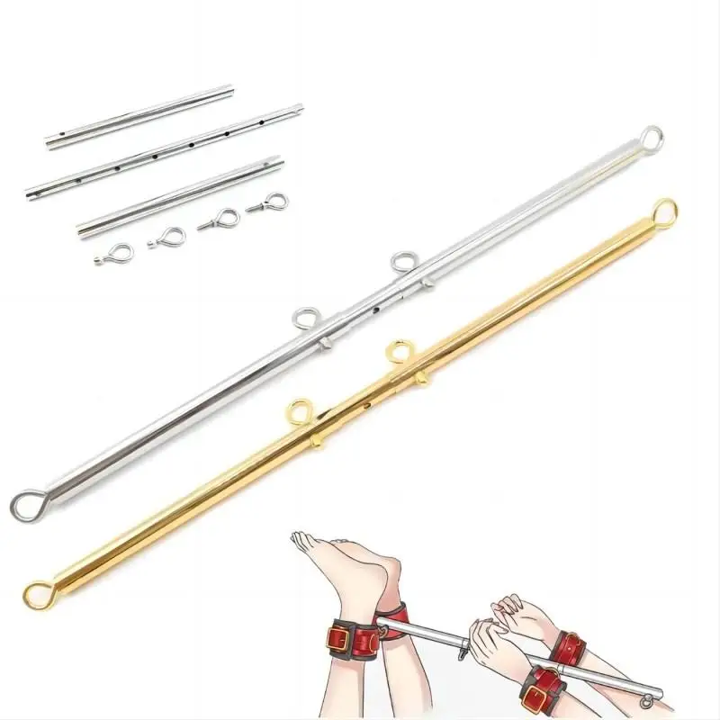 Removable Stainless Steel Spreader Bar for Sex Slave Cosplay Handcuffs Anklecuff Open Leg Restraint BDSM Bondage Sex Toy