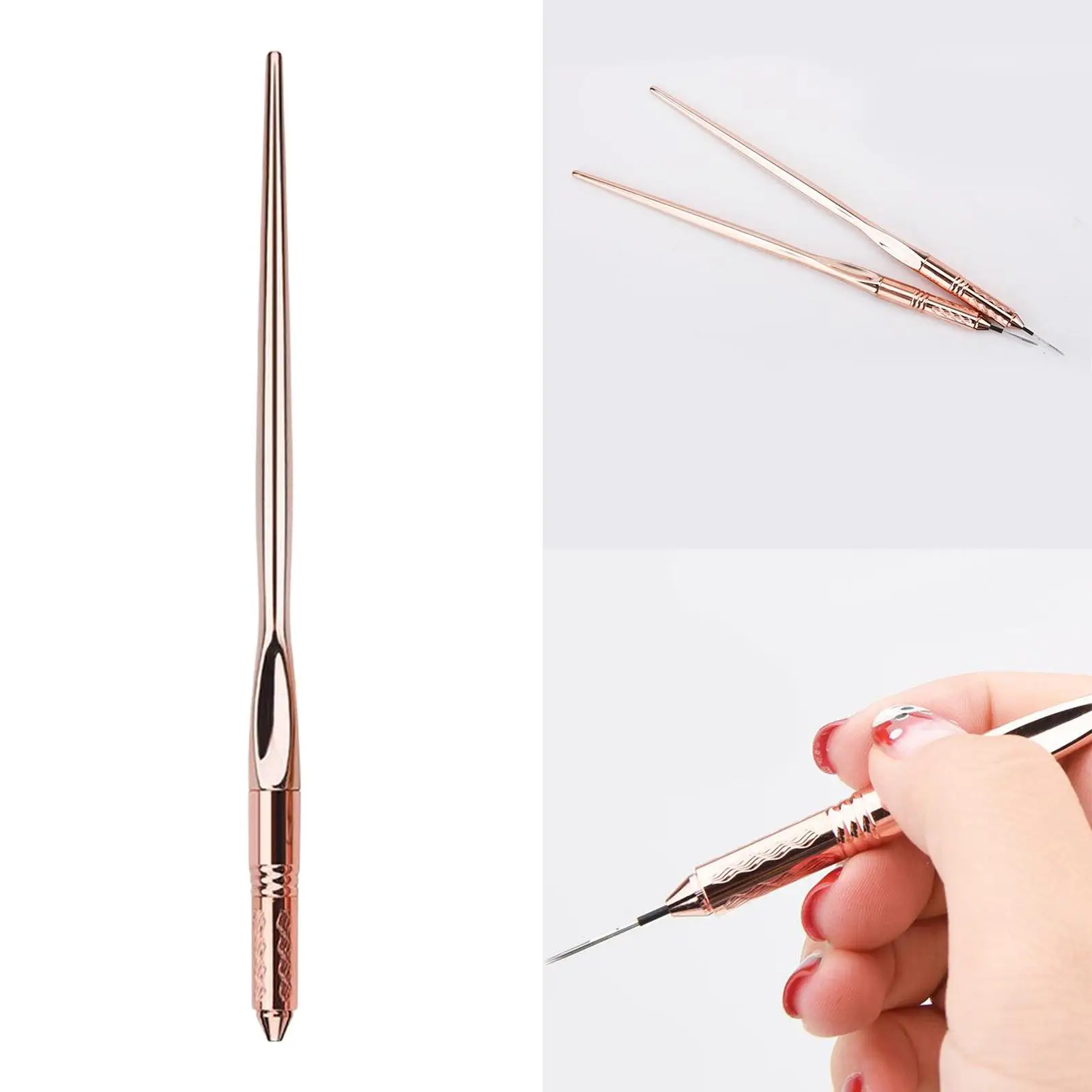 6.29'' Lightweight Aluminum Alloy Manual Microblading Eyebrow Pen,