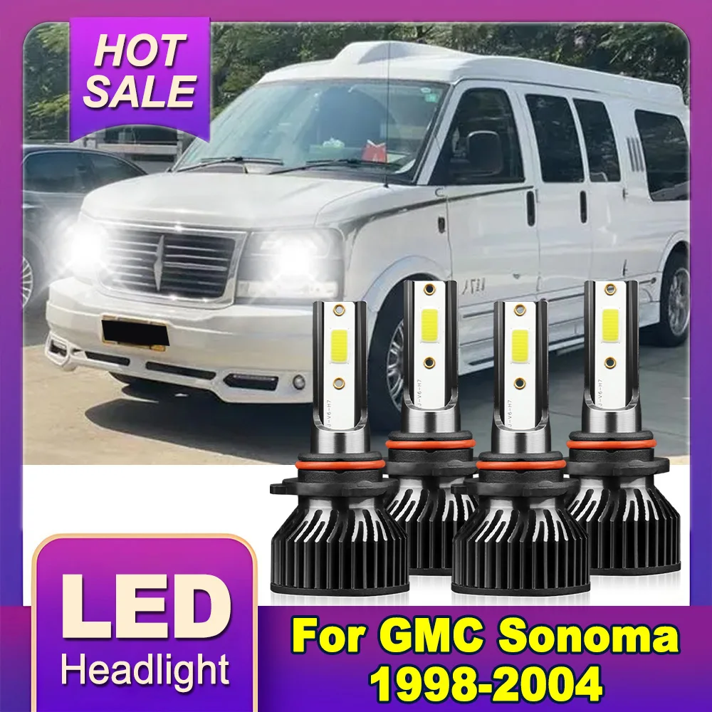 

Светодиодная фара дальнего ближнего света 6000K Белая супер яркая 120 Вт 20000LM для GMC Sonoma 1998-2000 2001 2002 2003 2004 Автомобильная фара Canbus