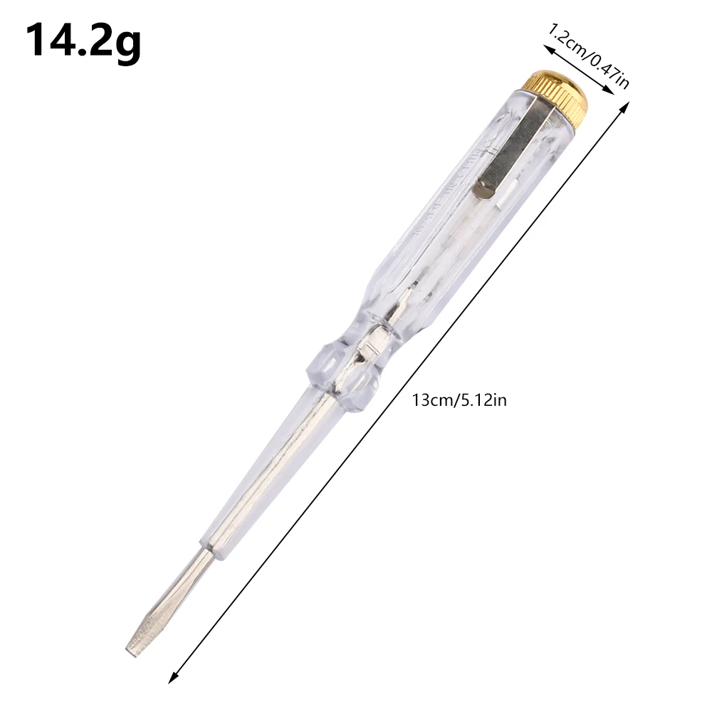 100-500V Electrical Tester Pen Multifunctional Flat Head Screwdriver Current Test Pencil Current Detecting Tool for Electrician