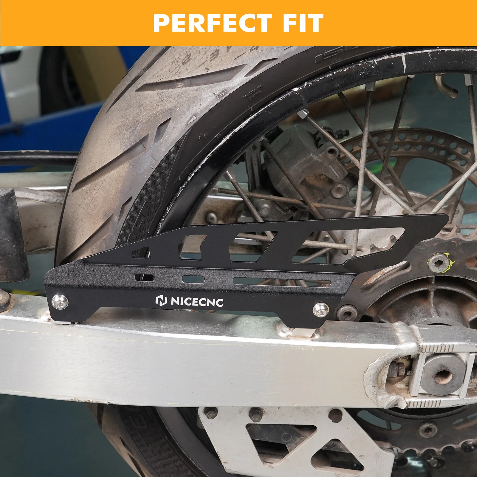 NICECNC For Suzuki DRZ400SM 2005-2024 DRZ400S 00-24 GSXR600 SV1000 SV1000S TL1000R TL1000S Vstrom 1000 DL1000 Rear Chain Guard