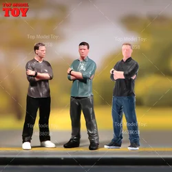 Painted Miniatures 1/24 1/64 1/43 1/87 Stand Posture Paul Walker Male Scene Figure Doll Unpainted Model For Car Vehicles Toy