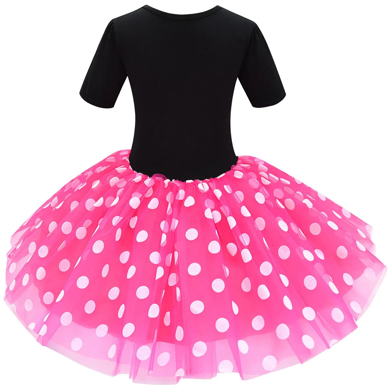 2szt Baby Girl Dresses Summer Cosplay Halloween Children Clothes Kids Minni Mouse Polka Kid Birthday Party Dress for Girls Dress