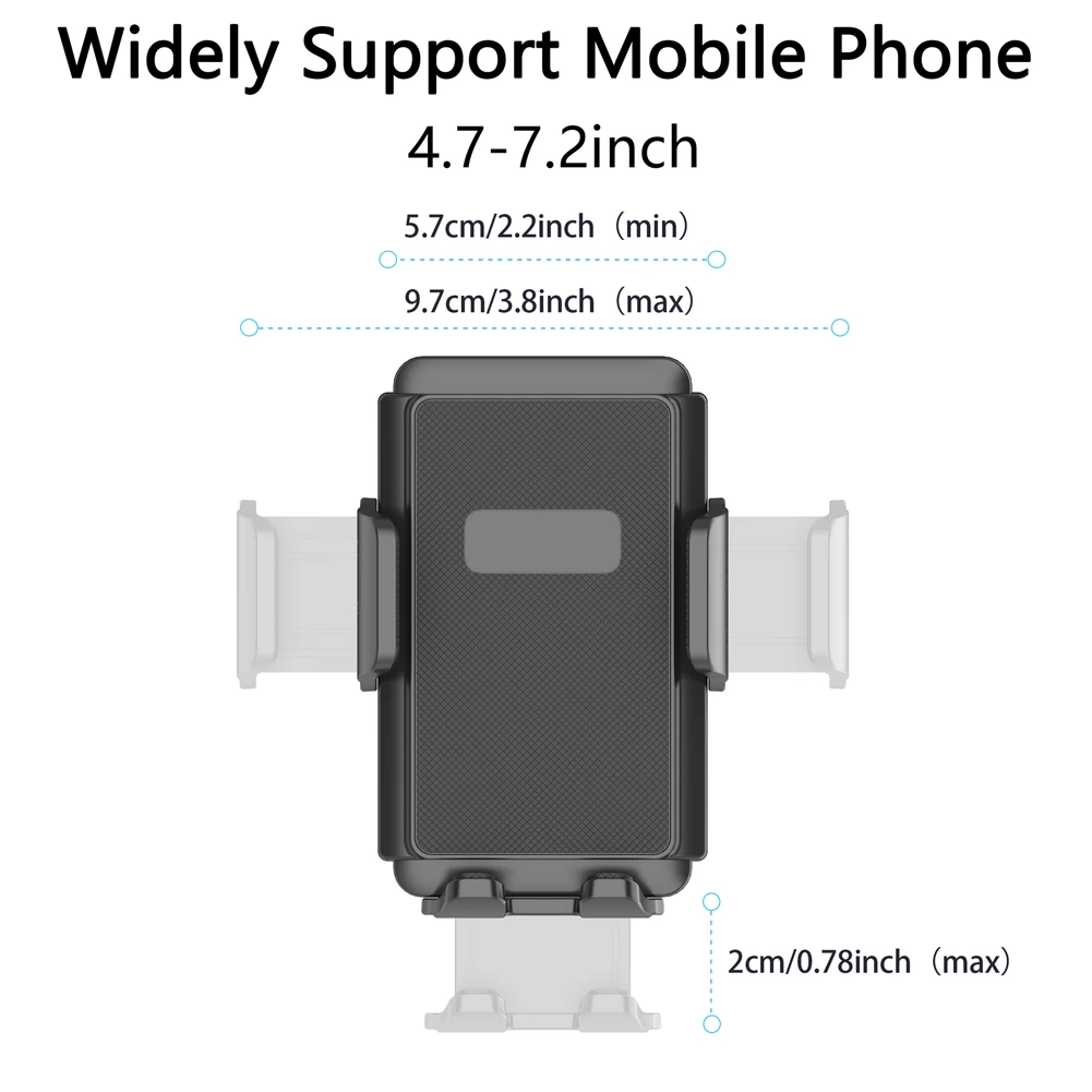 360 Adjustable Mobile Phone Stand Wall Mounted Stabilization Bracket Hands-Free Tablet Stand for 4.7-7.2'' Phones