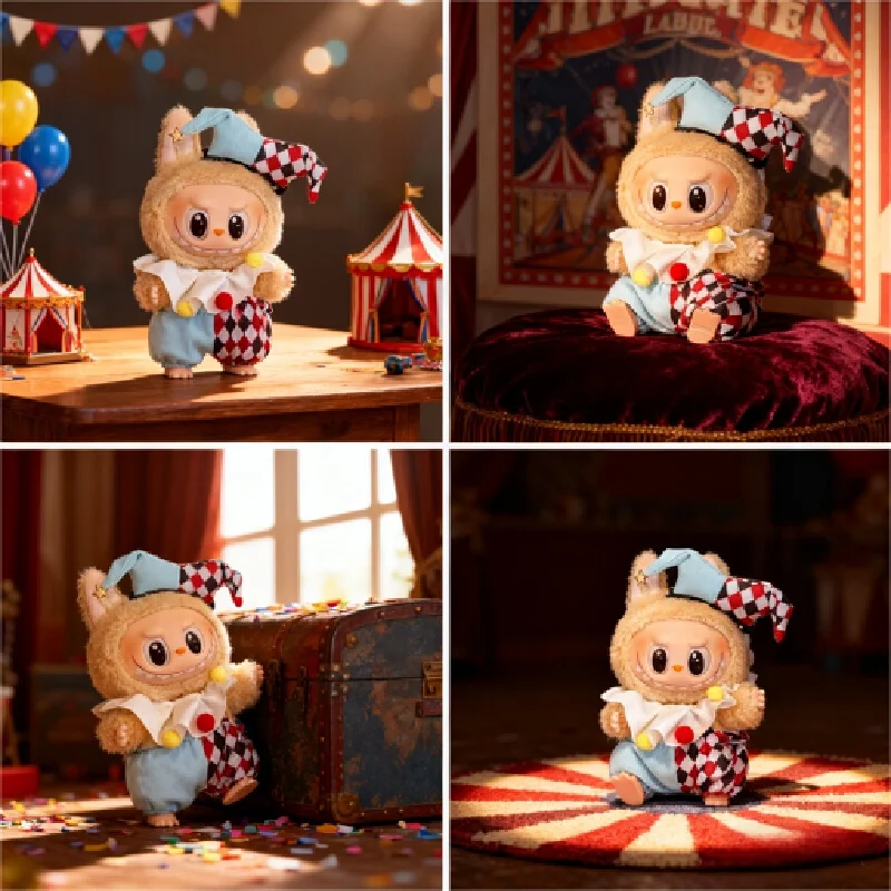 

Универсальный набор плюшевых кукол на тему клоуна, милые и крутые игрушки Labubu для кукол всех возрастов первого и второго поколения